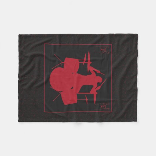 Rockin Drummer Small Blanket Fleece Deken (Voorkant (Horizontaal))
