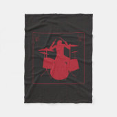 Rockin Drummer Small Blanket Fleece Deken (Voorkant)