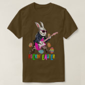 Rockin Easter Cool Bunny Playing Guitar Easter Day T-shirt (Design voorkant)