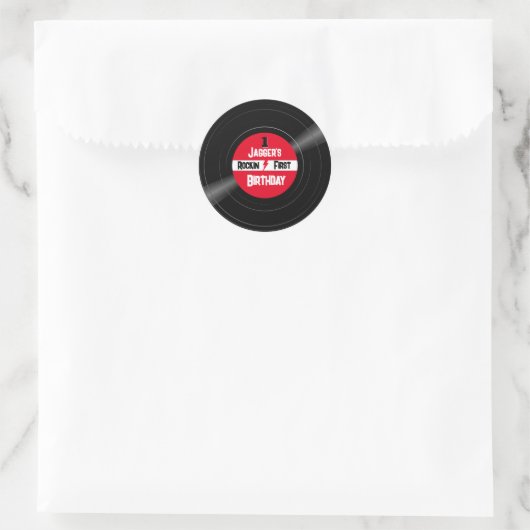 Rockin Eerste Verjaardag Vinyl Record Red Label (Tas)