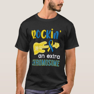 Rockin Extra Chromosoom Gitaar Down Syndroom Bewus T-shirt