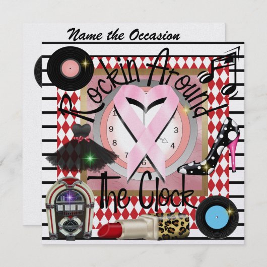 Rockin' for the Cure beroemd gemaakt door SRF Kaart (Voorkant / Achterkant)