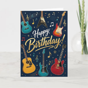 Rockin Gitaar Verjaardagskaart Feestdagen Kaart
