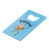 Rockin' Guitar Creditkaart Flessenopener (Achterkant Gekanteld)