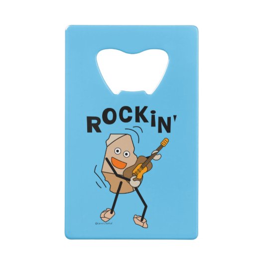 Rockin' Guitar Creditkaart Flessenopener (Achterkant)