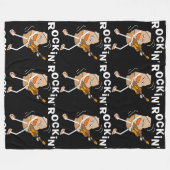 Rockin' Guitar Fleece Deken (Voorkant (Horizontaal))