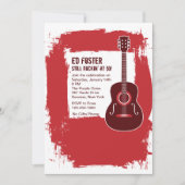 Rockin' Guitar Invitation Kaart (Voorkant)