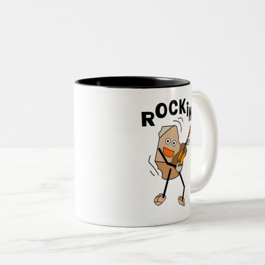 Rockin' Guitar Tweekleurige Koffiemok (Voorkant rechts)