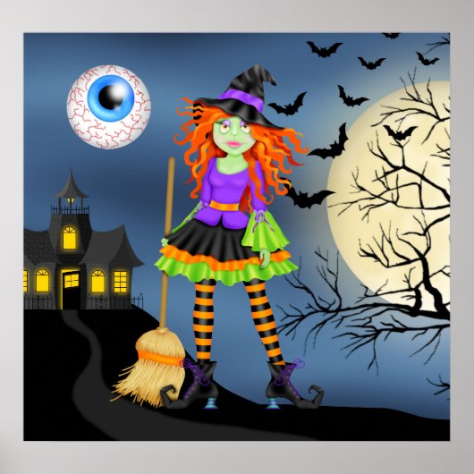 Rockin' Halloween Witch - SRF Poster (Voorkant)