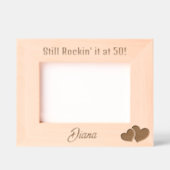 Rockin' it at 50! Moderne verjaardag Custom Gegraveerde Lijstjes (Voorkant)