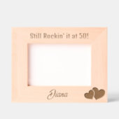 Rockin' it at 50! Moderne verjaardag Custom Gegraveerde Lijstjes (Voorkant)
