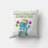 Rockin' Kerst Gecko – Leuke Kersthagedis Decoratie Kussen (Achterkant)