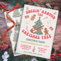 Rockin kerstboom Hippie Retro Party