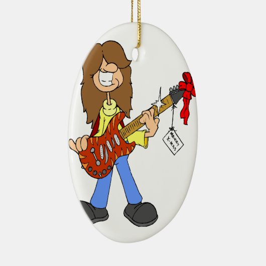 Rockin kerstman keramisch ornament (Rechts)