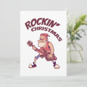 Rockin Kerstmis, kerstmis met gitaar Kaart (Staand voorkant)