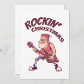 Rockin Kerstmis, kerstmis met gitaar Kaart (Voorkant / Achterkant)
