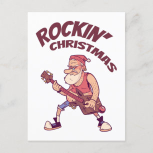 Rockin Kerstmis, kerstmis met Guitar Invita Briefkaart