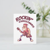 Rockin Kerstmis, kerstmis met Guitar Invita Briefkaart (Staand voorkant)