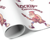 Rockin Kerstmis, kerstmis met Guitar Invita Cadeaupapier (Rol Hoek)