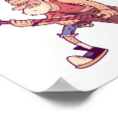 Rockin Kerstmis, kerstmis met Guitar Invita Poster (Hoek)