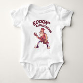 Rockin Kerstmis, kerstmis met Guitar Invita Romper (Voorkant)