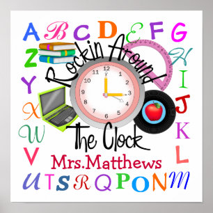 Rockin-leraar aan de school - SRF Poster