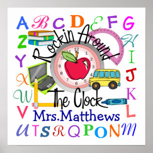 Rockin-leraar aan de school - SRF Poster