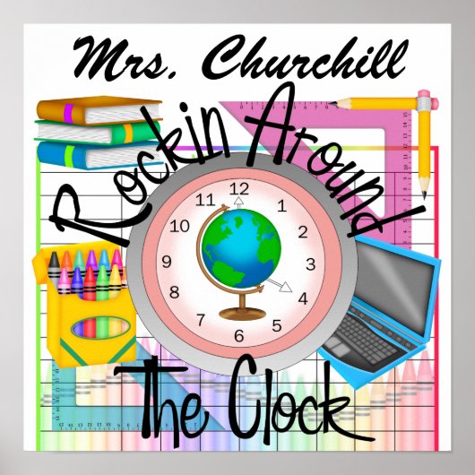 Rockin-leraar aan de school - SRF Poster (Voorkant)