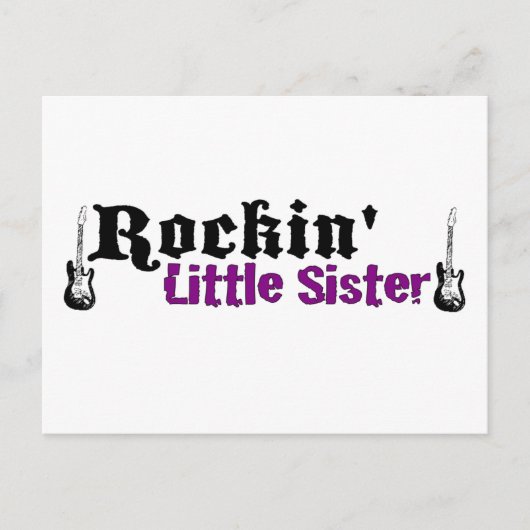 Rockin Little Sister Briefkaart (Voorkant)