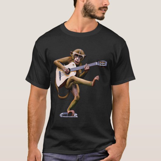 Rockin' Monkey Guitar T-shirt (Voorkant)
