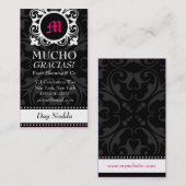 ROCKIN' MUCHO MONOGRAM BLACK VISITEKAARTJE (Voorkant / Achterkant)