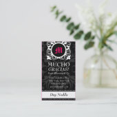 ROCKIN' MUCHO MONOGRAM BLACK VISITEKAARTJE (Staand voorkant)