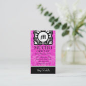 ROCKIN' MUCHO MONOGRAM PINK VISITEKAARTJE (Staand voorkant)