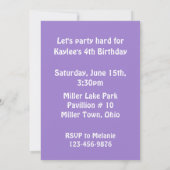 Rockin' Music Theme Birthday Invitations Kaart (Achterkant)