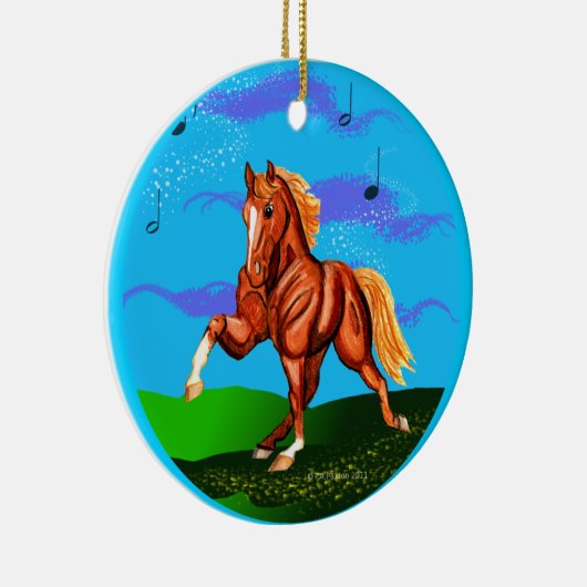 Rockin naar de Walkin Tennesee Walker Ornament (Rechts)