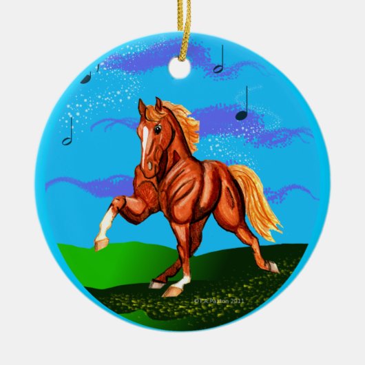 Rockin naar de Walkin Tennesee Walker Ornament (Voorkant)