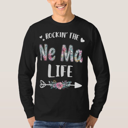 Rockin' Ne Ma Life Proud Grandma Moederdag T-shirt (Voorkant)