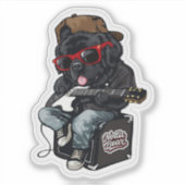 Rockin' Notta Bear  Sticker (Voorkant)
