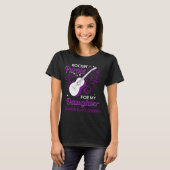 rockin_ paars voor dochter pancreaskanker t-shirt (Voorkant volledig)