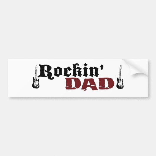 Rockin papa bumpersticker (Voorkant)