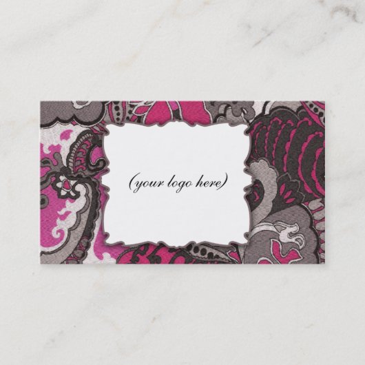 ROCKIN' PINK PAISLEY VISITEKAARTJE (Voorkant)
