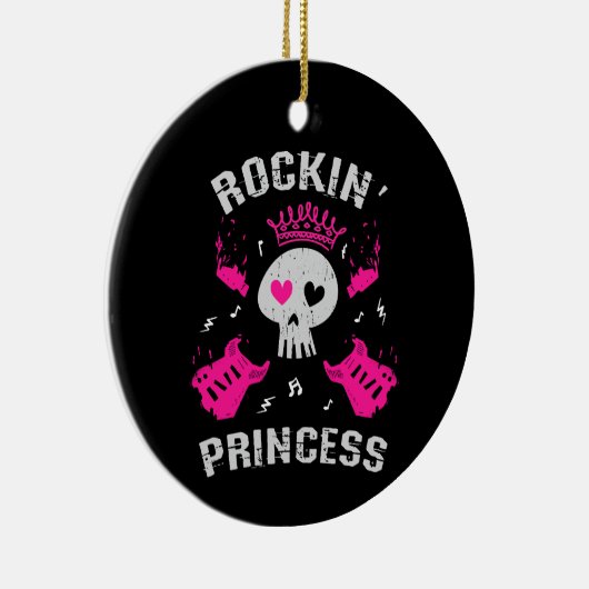 Rockin' Princess Keramisch Ornament (Rechts)