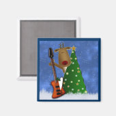 Rockin' Red Nose Rendier Magneet (Voorkant / Achterkant)