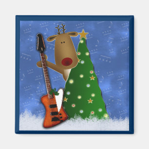 Rockin' Red Nose Rendier Magneet