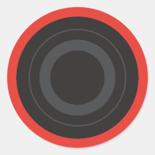 Rockin Red Pop Art Roller Derby Wheel Ronde Sticker