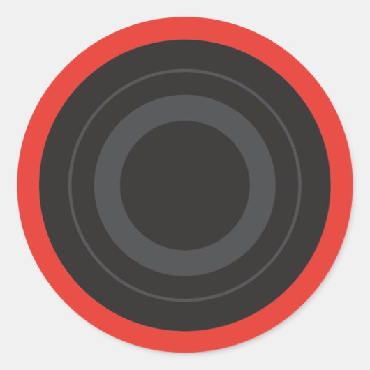 Rockin' Red Pop Art Roller Derby Wheel Ronde Sticker (Voorkant)