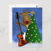 Rockin Reindeer Briefkaart (Voorkant / Achterkant)