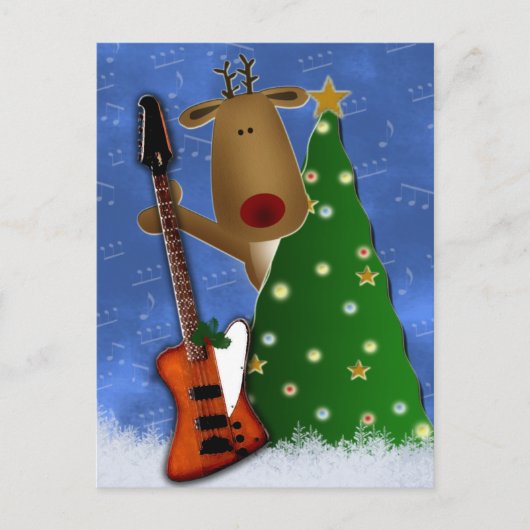 Rockin Reindeer Briefkaart (Voorkant)