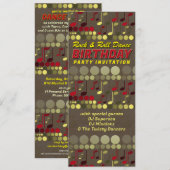 Rockin' Retro Disco Muziek Thema Verjaardagsfeest Kaart (Voorkant / Achterkant)