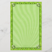 Rockin Retro Lime Groen Decorated Design Briefpapier (Voorkant)